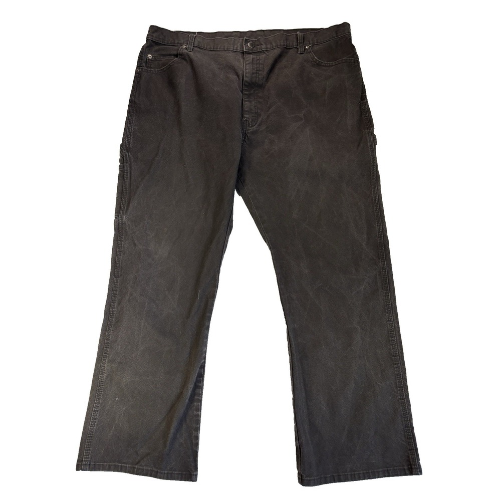 Dickies Men's 42X30 Faded Black Workwear Cargo Carpenter Canvas Pants‎ Cowboy